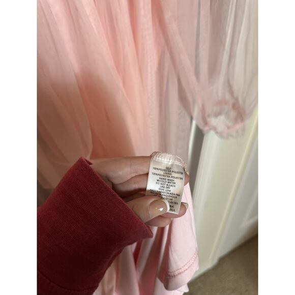 Listicle Ditzy Prairie puff Sleeve Maxi tiered tulle barbie fairy ethereal S - Picture 5 of 11